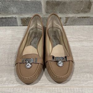 Michael Kors Brown Loafers with Silver Accent